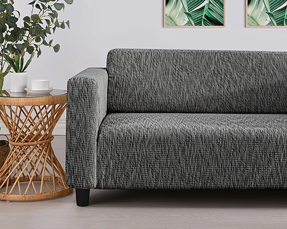 Best rated sofa cover in slate grey - Freedom alternative couch protector with textured fabric
